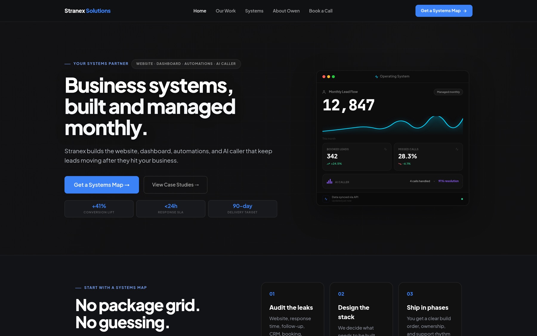 Stranex Solutions homepage
