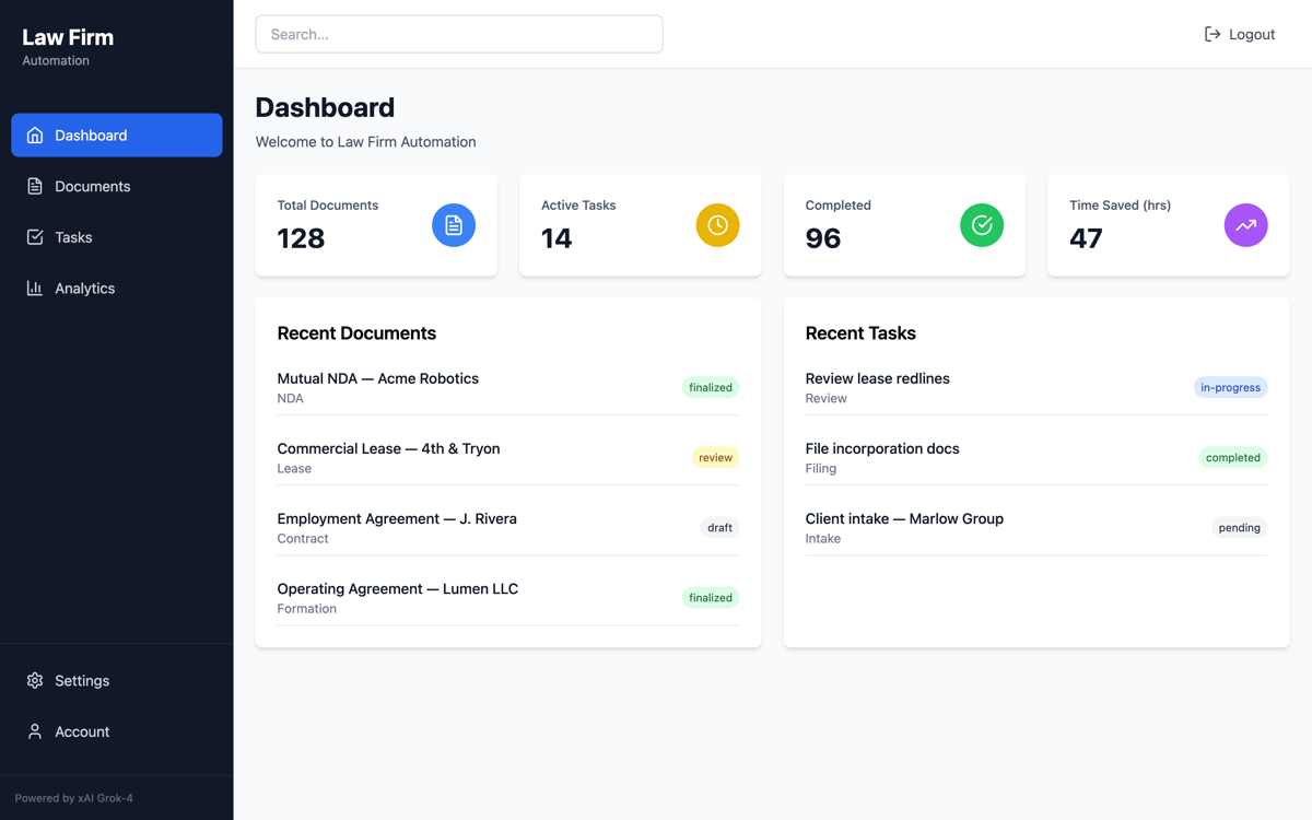 Law Firm Automation screenshot